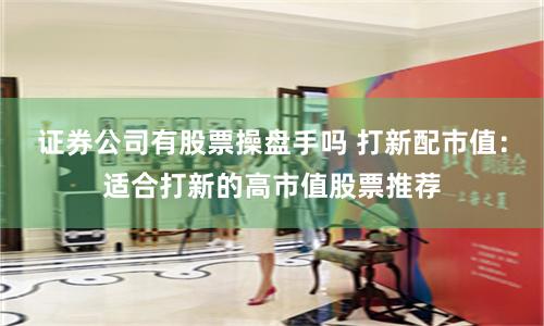 证券公司有股票操盘手吗 打新配市值：适合打新的高市值股票推荐