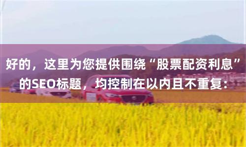 好的，这里为您提供围绕“股票配资利息”的SEO标题，均控制在以内且不重复：